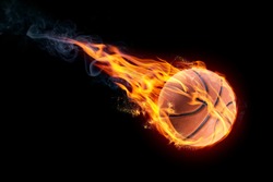 basketball on fire