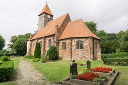 old church in Germany at the Baltic Sea