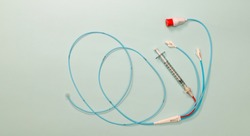 Pulmonary artery catheter used for right heart catheterization procedure 