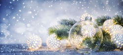 Christmas and New Year holidays background, winter season. 