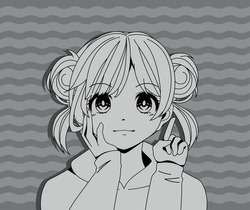 anime cute girl animation character