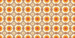 70's retro seamless wallpaper pattern material  vector illustration