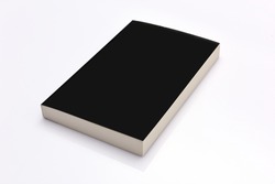 Blank black cover book on white background