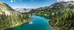 Beautiful alpine lake in the Wasatch mountains