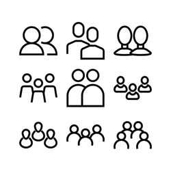 people icon or logo isolated sign symbol vector illustration - Collection of high quality black style vector icons
