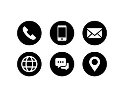 Contact us icon vector. Communication icon set