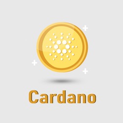 Cardano (ADA) cryptocurrency icon. Cardano (ADA) cryptocurrency. Illustration for logo adaptation design web site mobile app, EPS10.