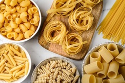 pasta on a light background. High quality photo