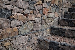 Gabion filled with rubble foundation design