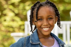 African American cute little girl 