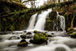 vennford waterfalls in the Dartmoor national park