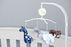 toy baby mobile with plush animals