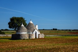 Traditional trullo house. Puglia, Italy.