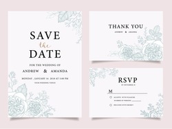 wedding invitation card template with text