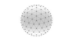 abstract 3d mesh sphere, can be used to represent connectivity and telecommunications, globalization and market or a complex network made of nodes
