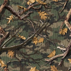 CLASSIC WOODS CAMOUFLAGE SEAMLESS PATTERN
