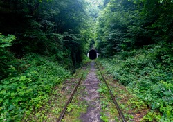 Entrance to an abandoned train tunnel in Belgium