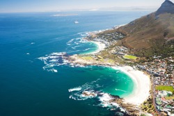 aerial coastal view of Cape Town, South Africa