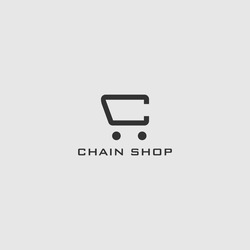 abstract initial letter C logo in the form of shopping cart icon in black color applied for eCommerce platform logo design also suitable for the brands or companies that have initial name C