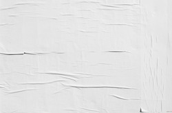 authentic basic natural wrinkly white empty poster texture