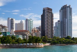 Luxury high rise apartment buildings in Pattaya