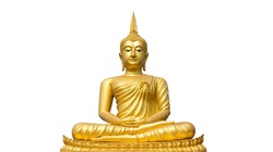 Buddha statue on isolate white background