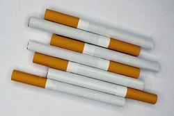 Cigarettes close-up on a light background. The concept of anti-smoking.