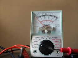 Analog multimeter. Ohmmeter, voltmeter and ammeter in one.