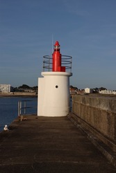 The lighthouse of Port Maria in Quiberon, Brittany, France