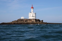 The Teignouse lighthouse is located between the peninsula of Quiberon and the island of Houat in the French department of Morbihan