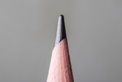 Pencil macro on a gray background