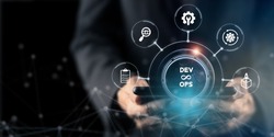 DevOps model. Solution for increasing organization's ability to deliver applications and services at high velocity. Combines software development (DEV) and IT operations. Coexist with agile software.