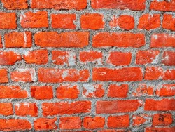Red wall brick background texture 