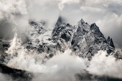 Mountain peaks after the storm