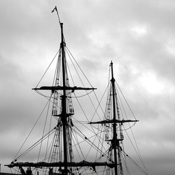                     Masts of a Sailing ship            