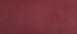 Maroon leather texture background. Wide banner format. Backdrop for design.