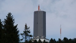 The television tower on the Big Feldberg in Taunus (Germany) during summer