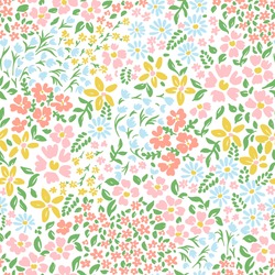 Vetor seamless floral colorful pattern on a white background