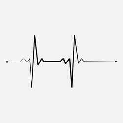 Heartbeat Cardiogram Icon Vector Logo Template Illustration Design. background can be changed as you wish.