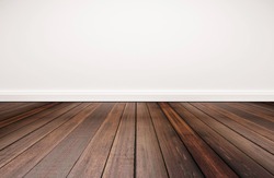hardwood floor and white wall