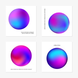 Abstract gradient in the sphere of violet, pink, blue. Vector template.
