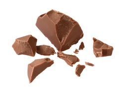 chocolate chunks isolated