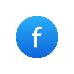 Round Facebook Logo social media logo. Facebook icon. Facebook is popular social media. Vector illustration