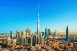 Amazing view on Dubai downtown skyline, Dubai, United Arab Emirates