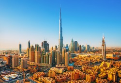 Beautiful view on Dubai downtown skyline,Dubai,United Arab Emirates