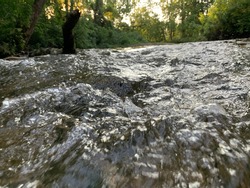 Creek water flowing through Beaver Creek in Ohio