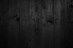 Black wood texture for design and background.Detail old wooden blackboard education background