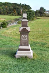 Memorial monument at the Gettysburg National Military Park, Pennsylvania.