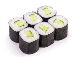 sushi, isolated on white