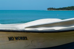 No Worry – Boat at the Beach of Arugam Bay, Sri Lanka